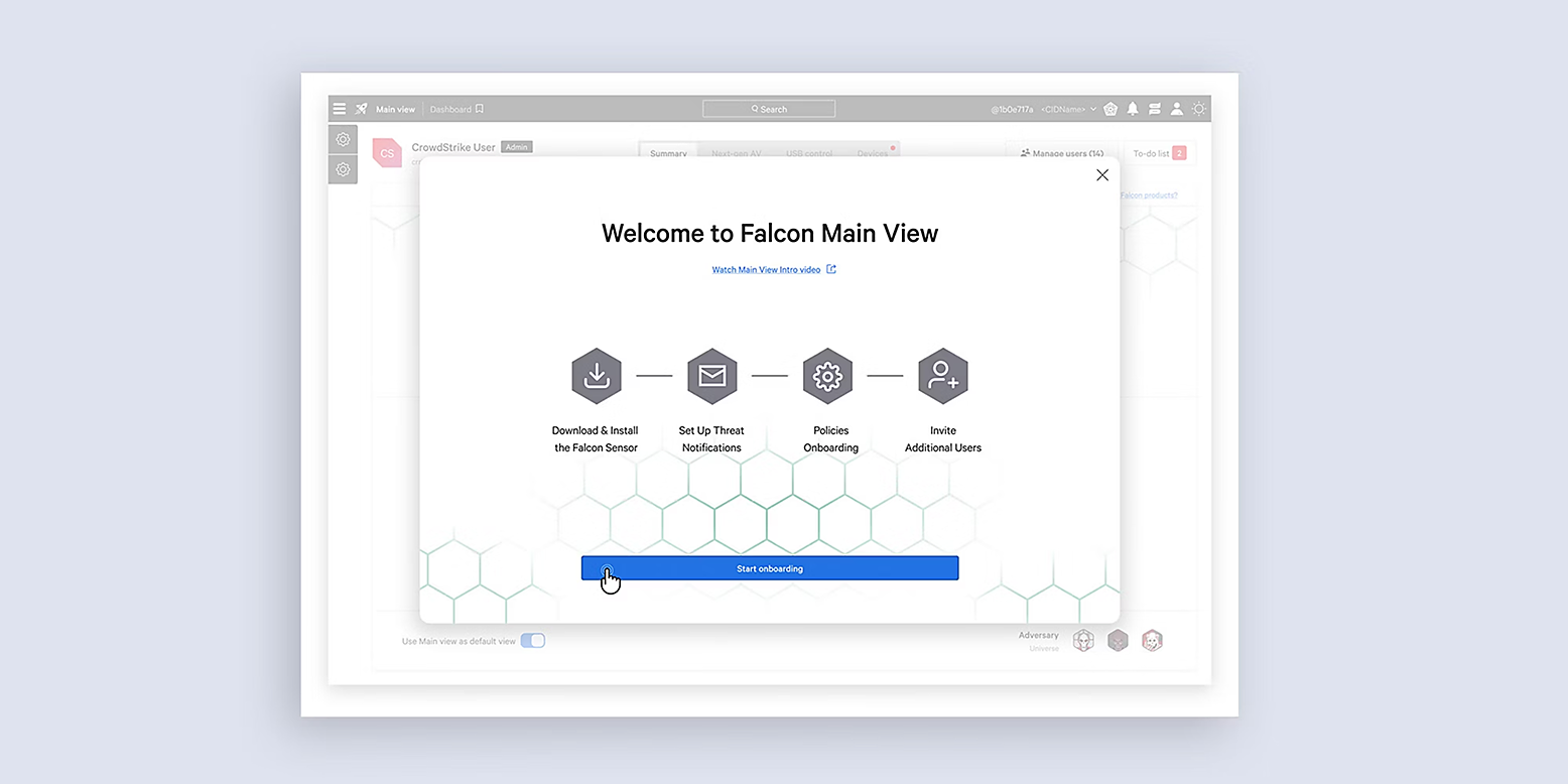 graphic image showing how CrowdStrike Falcon reduces complexity with easy installation