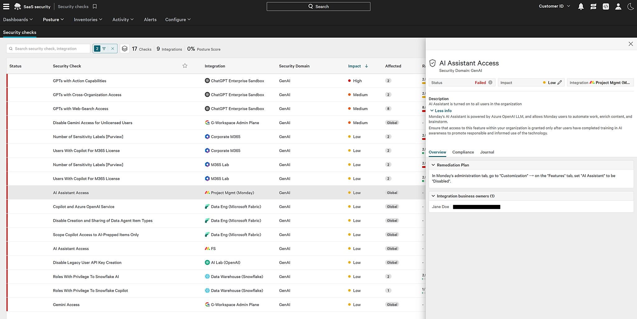 Identity protection screenshot